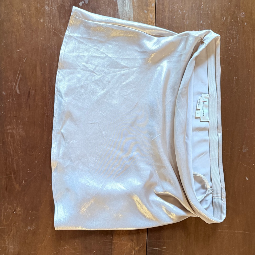 Anthro Strapless Shimmer Top